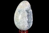 Crystal Filled Celestine (Celestite) Egg Geode #88284-1